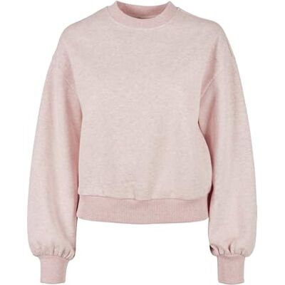 Urban Classics Dames Sweatshirt Dames Oversized Color Melange Crewneck Sweater voor Vrouwen, in Oversized Optiek in 5 kleuren, maten XS 5XL, roze melange, L Urban Classics Dames Sweatshirt Dames Oversized Color Melange Crewneck Sweater voor Vrouwen, in Oversized Optiek in 5 kleuren, maten XS 5XL, roze melange, L