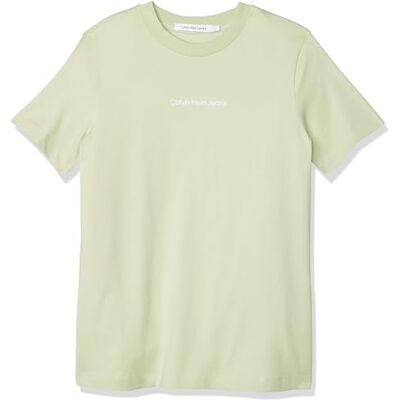 Calvin Jeans Institutional Straight Tee S/S gebreide tops voor dames, Celadon Groen, XXS Calvin Jeans Institutional Straight Tee S/S gebreide tops voor dames, Celadon Groen, XXS