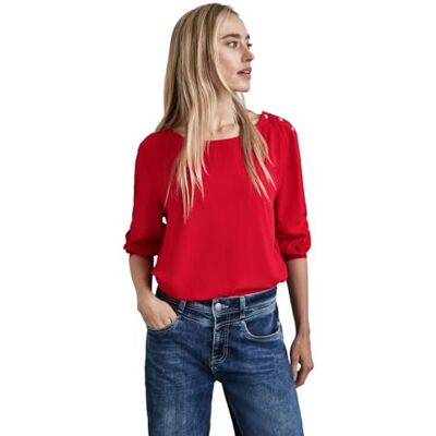 Street One Blouse met knoopdetail, rood, 40 Street One Blouse met knoopdetail, rood, 40