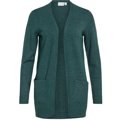 VILA Viril Open L/S Knit Cardigan Noos Vest dames, Ponderosa Pine/Detail: Dark Melange, XL VILA Viril Open L/S Knit Cardigan Noos Vest dames, Ponderosa Pine/Detail: Dark Melange, XL