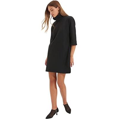 Trendyol Dames Thessalonic Knit Dress, antraciet, S Trendyol Dames Thessalonic Knit Dress, antraciet, S