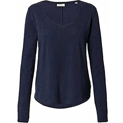 Marc O'Polo Denim damesshirt met lange mouwen van biologisch katoen met V-hals, Scandinavisch Blauw, M Marc O'Polo Denim damesshirt met lange mouwen van biologisch katoen met V-hals, Scandinavisch Blauw, M