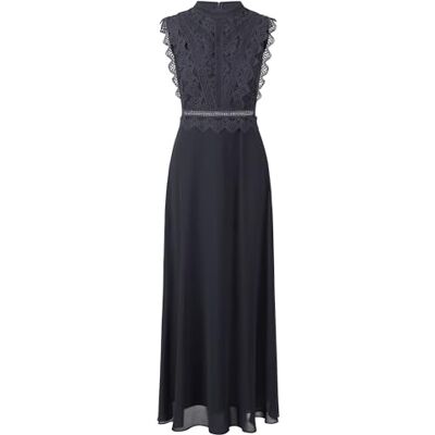APART Fashion Apart avondjurk met kant en transparant rugpand, nachtblauw, 44 APART Fashion Apart avondjurk met kant en transparant rugpand, nachtblauw, 44