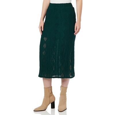 VILA Visindy Hw Rok Midi voor dames, groen, M VILA Visindy Hw Rok Midi voor dames, groen, M