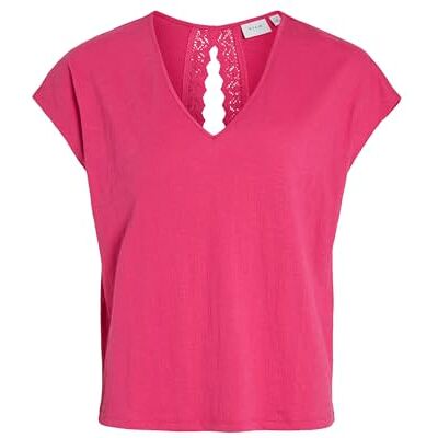VILA VISYMA V-hals Cap Sleeve TOP, cabaret, S VILA VISYMA V-hals Cap Sleeve TOP, cabaret, S