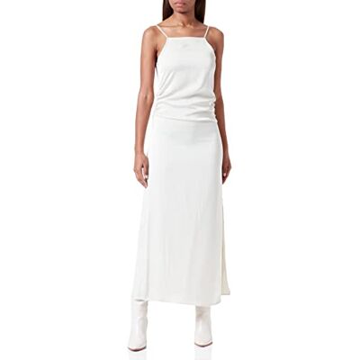 VILA Dames VIRAVENNA singlet Slit Maxi Dress/BR/DC jurk, Birch, 38, berk, 38 VILA Dames VIRAVENNA singlet Slit Maxi Dress/BR/DC jurk, Birch, 38, berk, 38