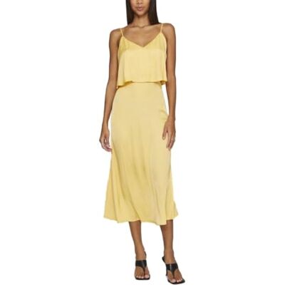 VILA Violina Strap Flounce Maxi Dress/Dc, cornsilk, 40 VILA Violina Strap Flounce Maxi Dress/Dc, cornsilk, 40