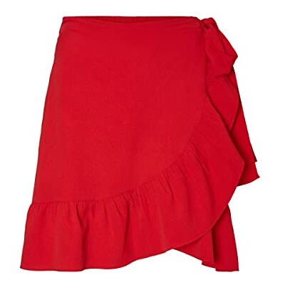 VERO MODA Rok dames Vmcita Bobble Wrap Rok Noos,goji berry,XS VERO MODA Rok dames Vmcita Bobble Wrap Rok Noos,goji berry,XS