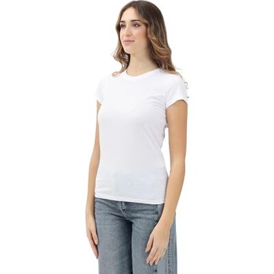 Giorgio Armani Women's Blue Edition, Plastisol logo, Slim Fit, Wit, M, optic white, M Giorgio Armani Women's Blue Edition, Plastisol logo, Slim Fit, Wit, M, optic white, M
