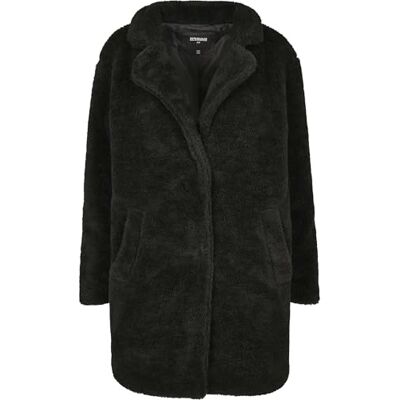 Urban Classics Oversized sherpajas voor dames, zwart, 5XL Urban Classics Oversized sherpajas voor dames, zwart, 5XL