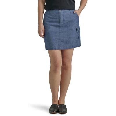 Lee Ultra Lux Comfort met Flex-to-go Cargo Skort, Chambray, maat 12, Chambray, 38 Lee Ultra Lux Comfort met Flex-to-go Cargo Skort, Chambray, maat 12, Chambray, 38