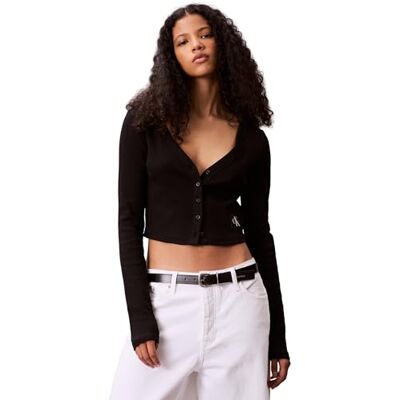 Calvin Jeans Overige casual overhemden voor dames, Zwart (zwart), L Calvin Jeans Overige casual overhemden voor dames, Zwart (zwart), L