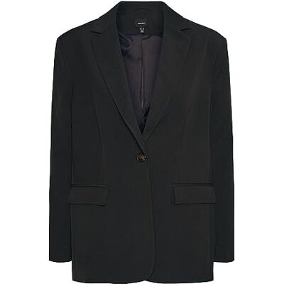VERO MODA Vrouwelijke blazer longline, Schwarz, S VERO MODA Vrouwelijke blazer longline, Schwarz, S