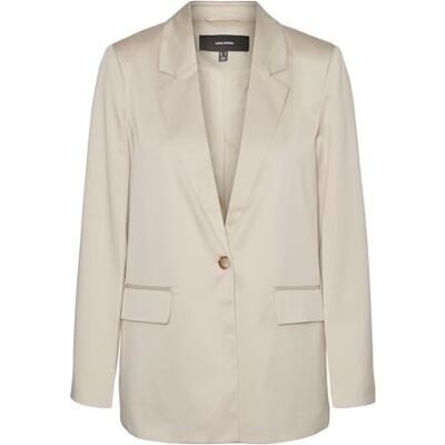 VERO MODA Vmuvita Ls Loose TLR Btq Blazer voor dames, Moonlight, 42 VERO MODA Vmuvita Ls Loose TLR Btq Blazer voor dames, Moonlight, 42