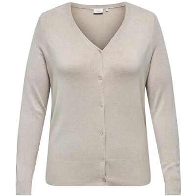 ONLY Carmakoma Carvenice Life Ls V-hals Cardi KNT, wit (whitecap gray), M ONLY Carmakoma Carvenice Life Ls V-hals Cardi KNT, wit (whitecap gray), M