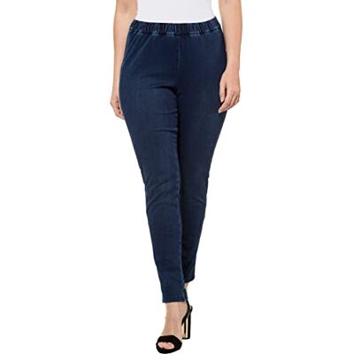 Ulla Popken Jersey-jeans voor dames, donkerblauw, 61W / 32L Ulla Popken Jersey-jeans voor dames, donkerblauw, 61W / 32L