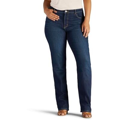 Lee Women's Plus-Size Classic Fit Monroe Straight-Leg Jean, Ellis 26W Medium Lee Women's Plus-Size Classic Fit Monroe Straight-Leg Jean, Ellis 26W Medium