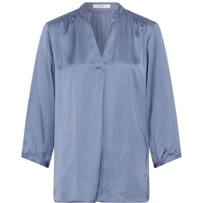 Brax Dames Style Vian Shiny Viscoes Tunica Blouse, blauw, 46 Brax Dames Style Vian Shiny Viscoes Tunica Blouse, blauw, 46