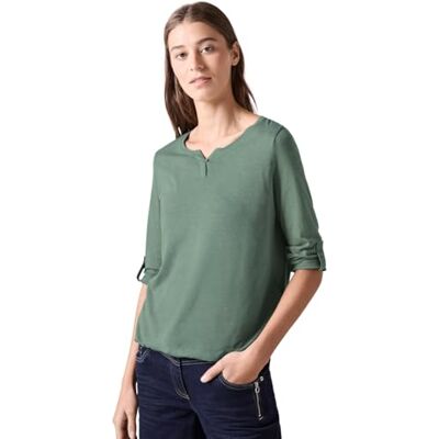 Cecil T-shirt voor dames, Raw Salvia Green, L Cecil T-shirt voor dames, Raw Salvia Green, L