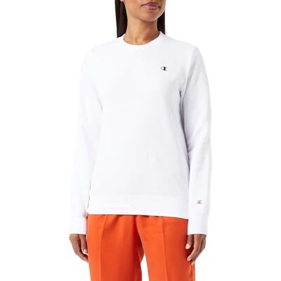 Champion Legacy Basics W-Light Powerblend Fleece Crewneck Sweatshirt voor dames, Wit, XXL Champion Legacy Basics W-Light Powerblend Fleece Crewneck Sweatshirt voor dames, Wit, XXL