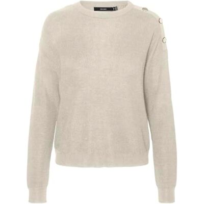 VERO MODA VMNEWLEXSUN LS O-Neck Button Pullover GA, berk, XS VERO MODA VMNEWLEXSUN LS O-Neck Button Pullover GA, berk, XS