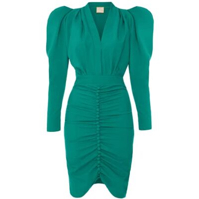 Swing Fashion Elegante damesjurk, feestjurk, cocktailjurk, avondjurk, zakelijke jurk, feestelijke jurk, potloodjurk, bodycon, V-hals, knielang, lange mouwen, groen, M (38), groen, M Swing Fashion Elegante damesjurk, feestjurk, cocktailjurk, avondjurk, zakelijke jurk, feestelijke jurk, potloodjurk, bodycon, V-hals, knielang, lange mouwen, groen, M (38), groen, M
