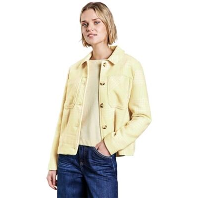 Street One Geruite damesjas, Vanilla Yellow, 40 Street One Geruite damesjas, Vanilla Yellow, 40