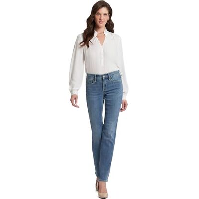 NYDJ Women's Marilyn Straight Leg Denim Jeans Short Inseam, Heyburn Wash, 10 Short NYDJ Women's Marilyn Straight Leg Denim Jeans Short Inseam, Heyburn Wash, 10 Short