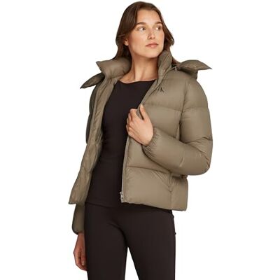 Calvin Jeans Dames MW DOWN SHORT PUFFER J20J223571, Puffer Jacket, Grijs, XXS, Grijs (Brindle), XXS Calvin Jeans Dames MW DOWN SHORT PUFFER J20J223571, Puffer Jacket, Grijs, XXS, Grijs (Brindle), XXS