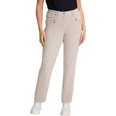 Ulla Popken Dames zomerbroek Mony broek, kit, 53W / 32L Ulla Popken Dames zomerbroek Mony broek, kit, 53W / 32L
