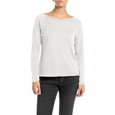 Replay T-shirt voor dames, 412 boter wit, S Replay T-shirt voor dames, 412 boter wit, S