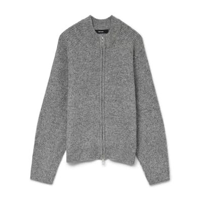 VERO MODA Vmbang Ls High Neck Zip Cardigan Boo, Medium grijs (grey melange), XS VERO MODA Vmbang Ls High Neck Zip Cardigan Boo, Medium grijs (grey melange), XS