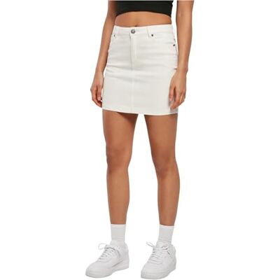 Urban Classics Biologische stretch denim minirok voor dames, Offwhite Raw, 28 Urban Classics Biologische stretch denim minirok voor dames, Offwhite Raw, 28