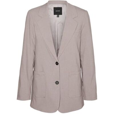 VERO MODA VMBABETTE Loose Pocket Blazer Boo, Moon Rock/Detail: melange, 38 VERO MODA VMBABETTE Loose Pocket Blazer Boo, Moon Rock/Detail: melange, 38