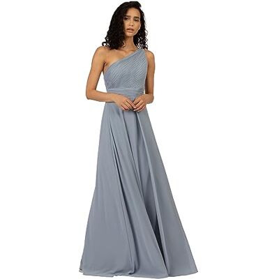 APART Fashion ApartFashion Eén-shoulder formele avondjurk voor dames, blauw (rook), 42 APART Fashion ApartFashion Eén-shoulder formele avondjurk voor dames, blauw (rook), 42