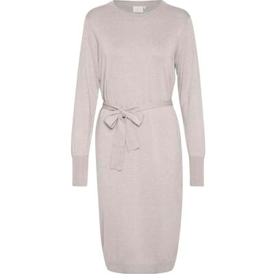 KAFFE Women's Midi Dress Knitted Long Sleeves Round Neck Tying Belt Knee Length dames Jurk KAFFE Women's Midi Dress Knitted Long Sleeves Round Neck Tying Belt Knee Length dames Jurk