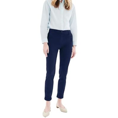 Caroll Chino broek met rechte pijpen, Marineblauw, 36 Caroll Chino broek met rechte pijpen, Marineblauw, 36