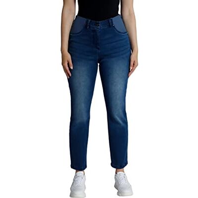 Ulla Popken Damesbroek Jeans, Blue Denim, 60 Ulla Popken Damesbroek Jeans, Blue Denim, 60