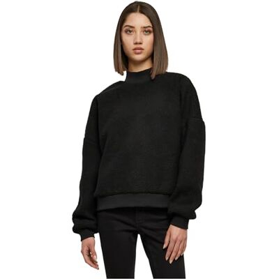 Urban Classics Ladies Sherpa Crewneck Sweatshirts zwart M 100% polyester Basics Urban Classics Ladies Sherpa Crewneck Sweatshirts zwart M 100% polyester Basics