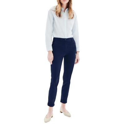 Caroll Chino broek met rechte pijpen, Marineblauw, 34 Caroll Chino broek met rechte pijpen, Marineblauw, 34