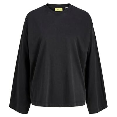 JACK & JONES Jxandrea Wash Loose Ls Tee JRS, zwart, XS JACK & JONES Jxandrea Wash Loose Ls Tee JRS, zwart, XS