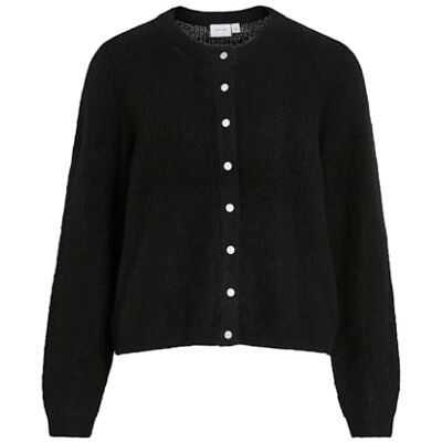 VILA Vilory O-Neck L/S Gebreide Cardigan-Noos, zwart beauty, XXL VILA Vilory O-Neck L/S Gebreide Cardigan-Noos, zwart beauty, XXL