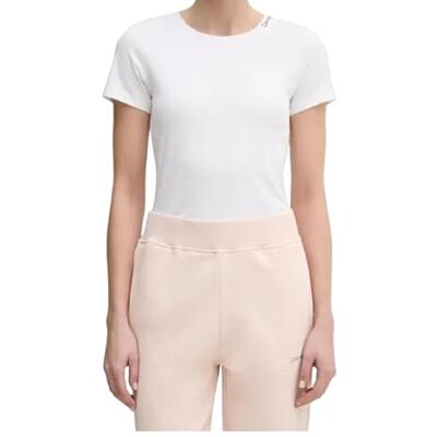 Calvin CK JEANS Dames LOGO ELASTIC T-SHIRT J20J225540, Wit (Briljant Wit), L, Wit (briljant wit), L Calvin CK JEANS Dames LOGO ELASTIC T-SHIRT J20J225540, Wit (Briljant Wit), L, Wit (briljant wit), L
