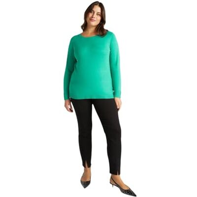 Fiorella Rubino : Jeggings met sleuven onderaan Curvy Size Spring Summer 24, zwart, 48 Grote maten Fiorella Rubino : Jeggings met sleuven onderaan Curvy Size Spring Summer 24, zwart, 48 Grote maten