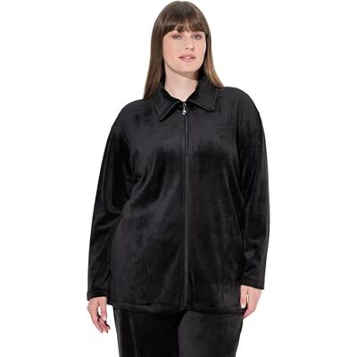 Ulla Popken Dames grote maten grote maten plus size homewear jas, Nicki, elegant Ulla Popken Dames grote maten grote maten plus size homewear jas, Nicki, elegant