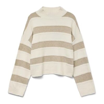 VERO MODA Vminez Ls Highneck Short Pullover Boo, berk, S VERO MODA Vminez Ls Highneck Short Pullover Boo, berk, S