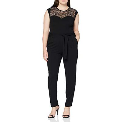 Morgan Jumpsuit Met Kanten Inzetstuk, Palou dames Palou overall, kanten inzetstuk, zwart, T42 Morgan Jumpsuit Met Kanten Inzetstuk, Palou dames Palou overall, kanten inzetstuk, zwart, T42