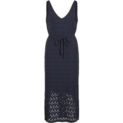 VILA Viamalina V-hals S/L Midi Dress/Pb, navy blazer, S VILA Viamalina V-hals S/L Midi Dress/Pb, navy blazer, S
