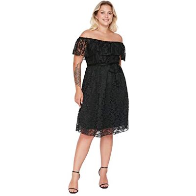 Trendyol Mini A-lijn Regular Plus Size Jurk dames Gekleed Trendyol Mini A-lijn Regular Plus Size Jurk dames Gekleed