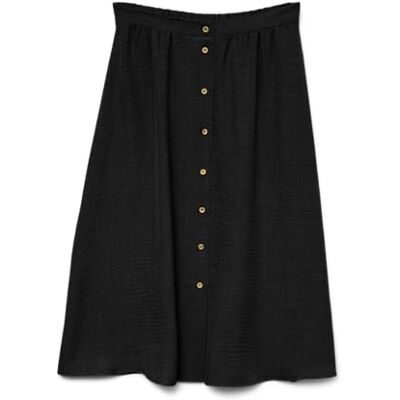 VERO MODA VMMELANEY lange rok voor dames, zwart, M VERO MODA VMMELANEY lange rok voor dames, zwart, M